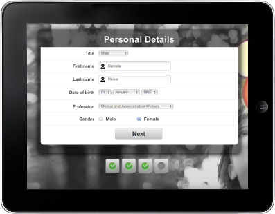 This is how we capture donor details. 